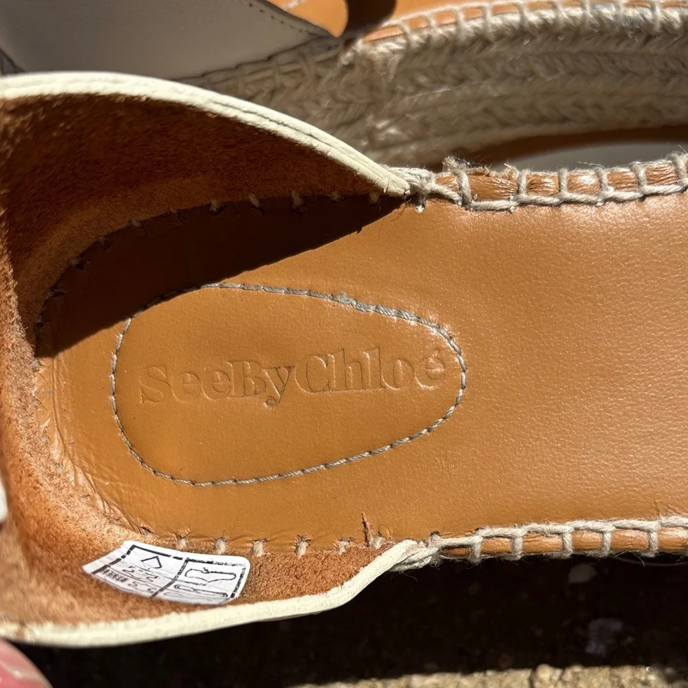 See By Chloe‎ Glyn Espadrille Wedge, Authentic. Like New.  38